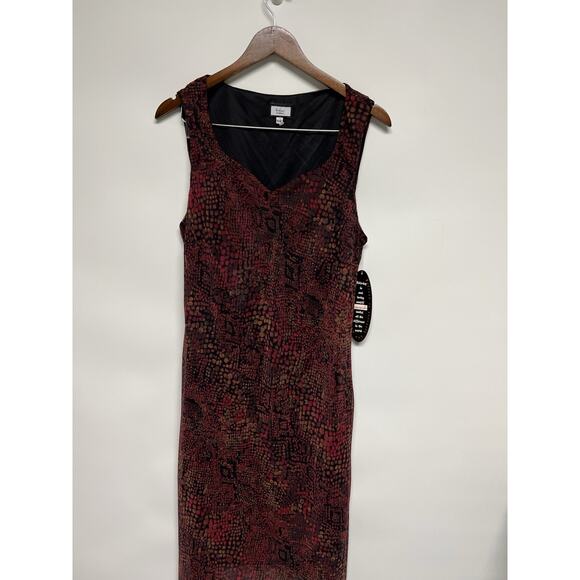 Vintage Midi Dress Womens 16W Deadstock Forest Fairy 90s Grunge Whimsy Sheer - Picture 2 of 16